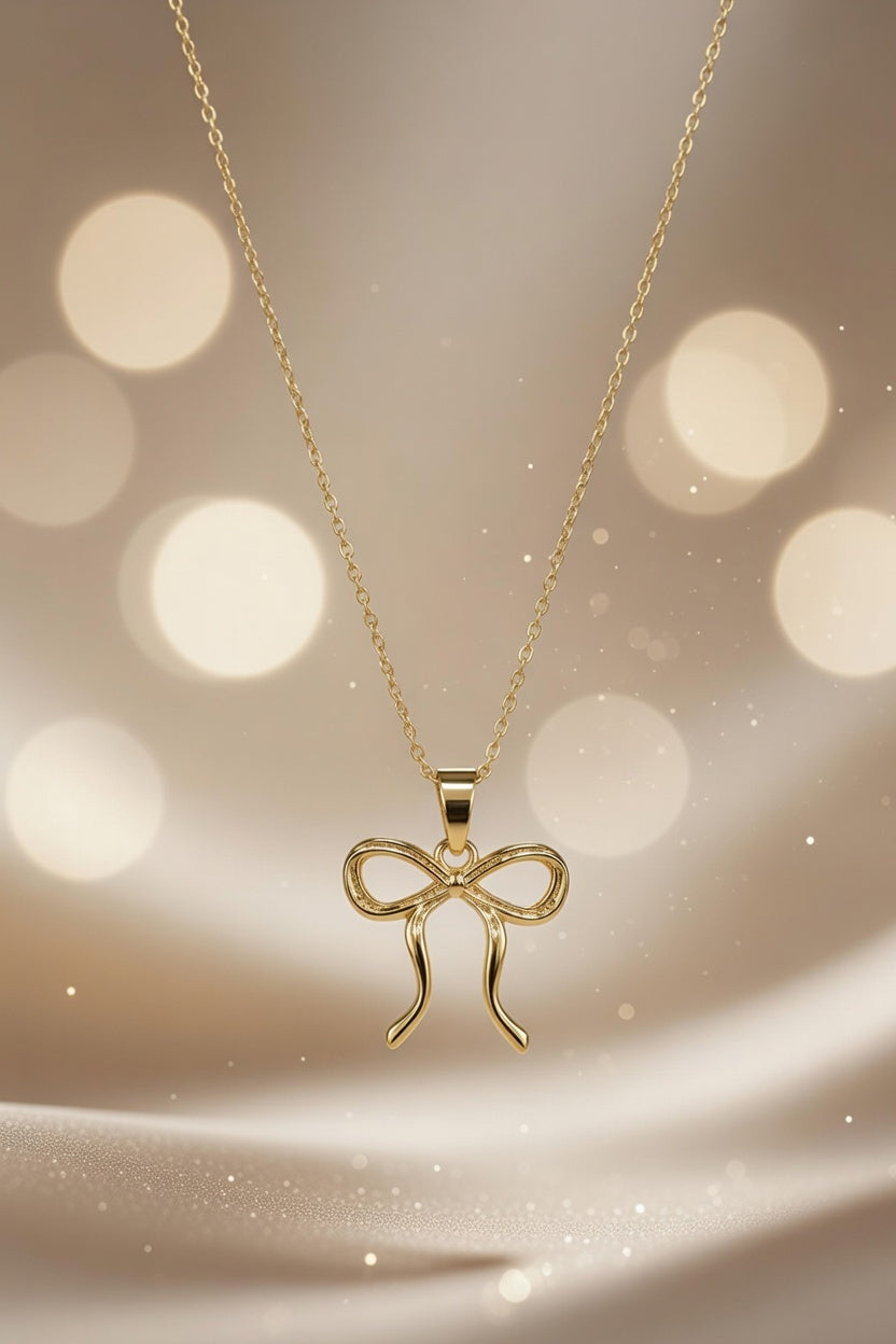 Bow Pendant Necklace for Women - Love, affection, and Romantic Commitment