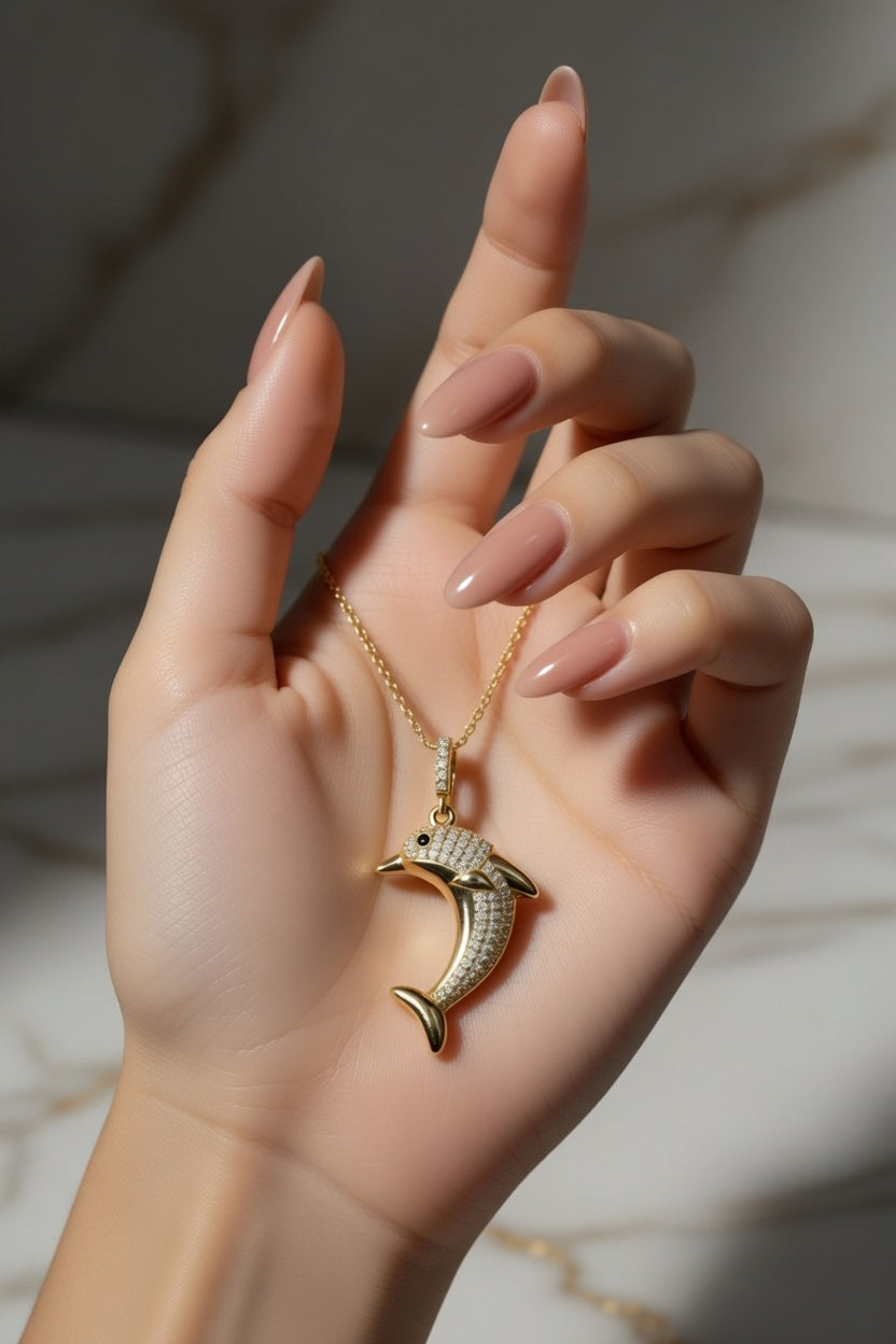 Elegant Dolphin Pendant – A Symbol of Freedom & Grace