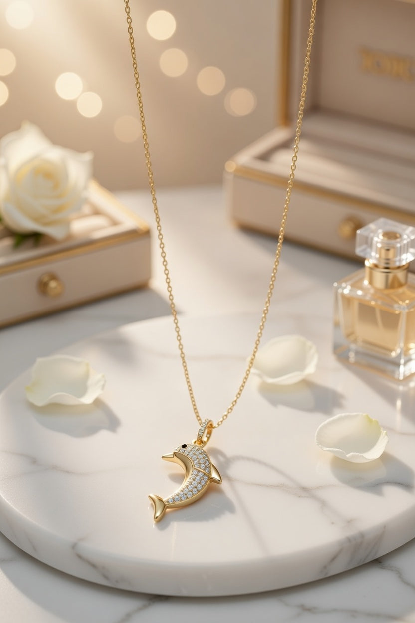 Elegant Dolphin Pendant – A Symbol of Freedom & Grace