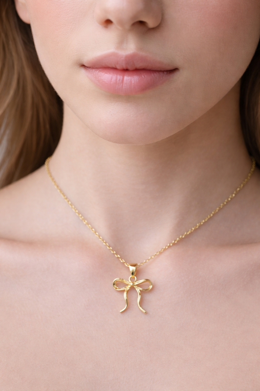 Bow Pendant Necklace for Women - Love, affection, and Romantic Commitment