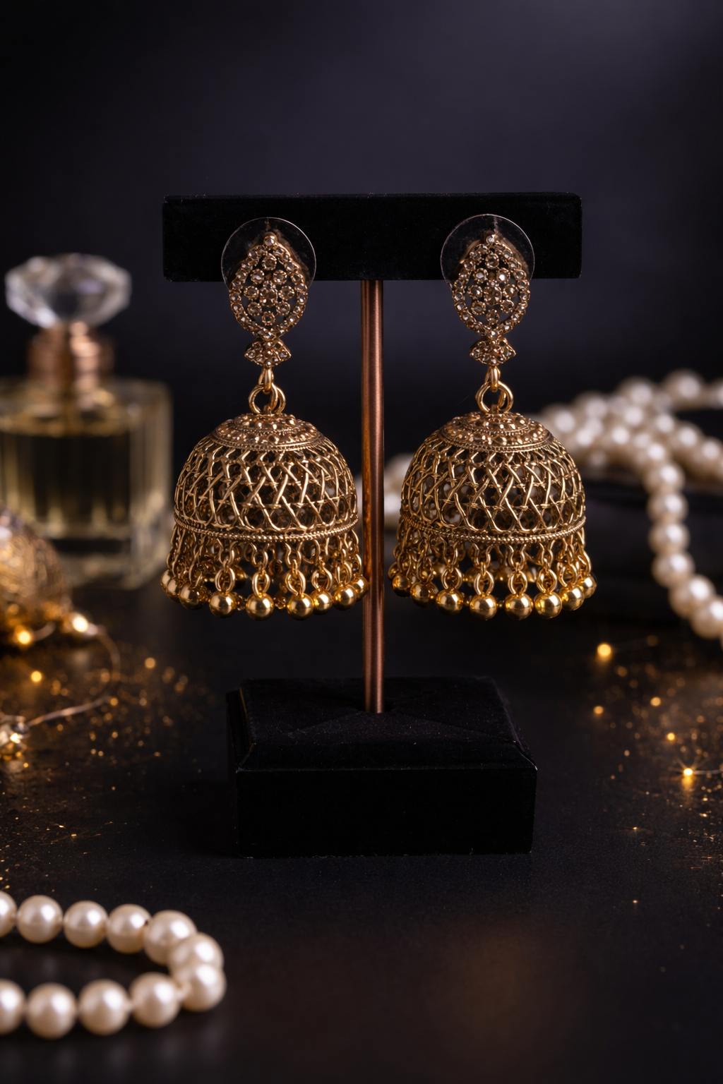 Traditional Kundan Style Dome Earrings
