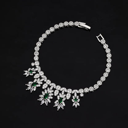 Jewelry Set for Women Sparking Wedding Necklace Jewelry Bridal Set