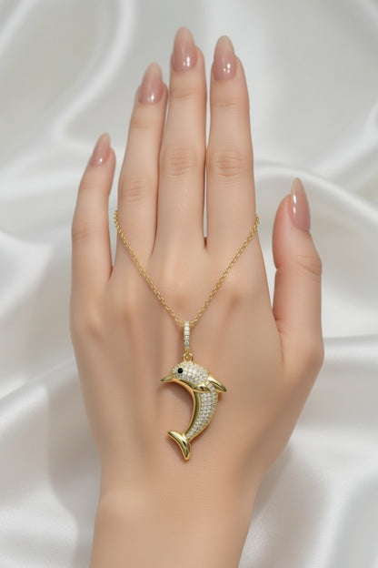Elegant Dolphin Pendant – A Symbol of Freedom & Grace