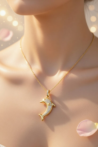 Elegant Dolphin Pendant – A Symbol of Freedom & Grace