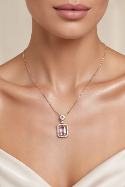 Pink Radiance Pendant Necklace