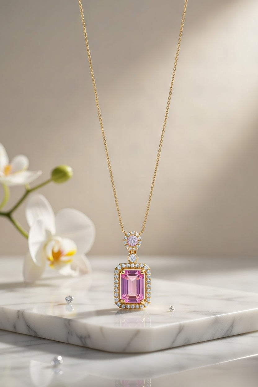 Pink Radiance Pendant Necklace
