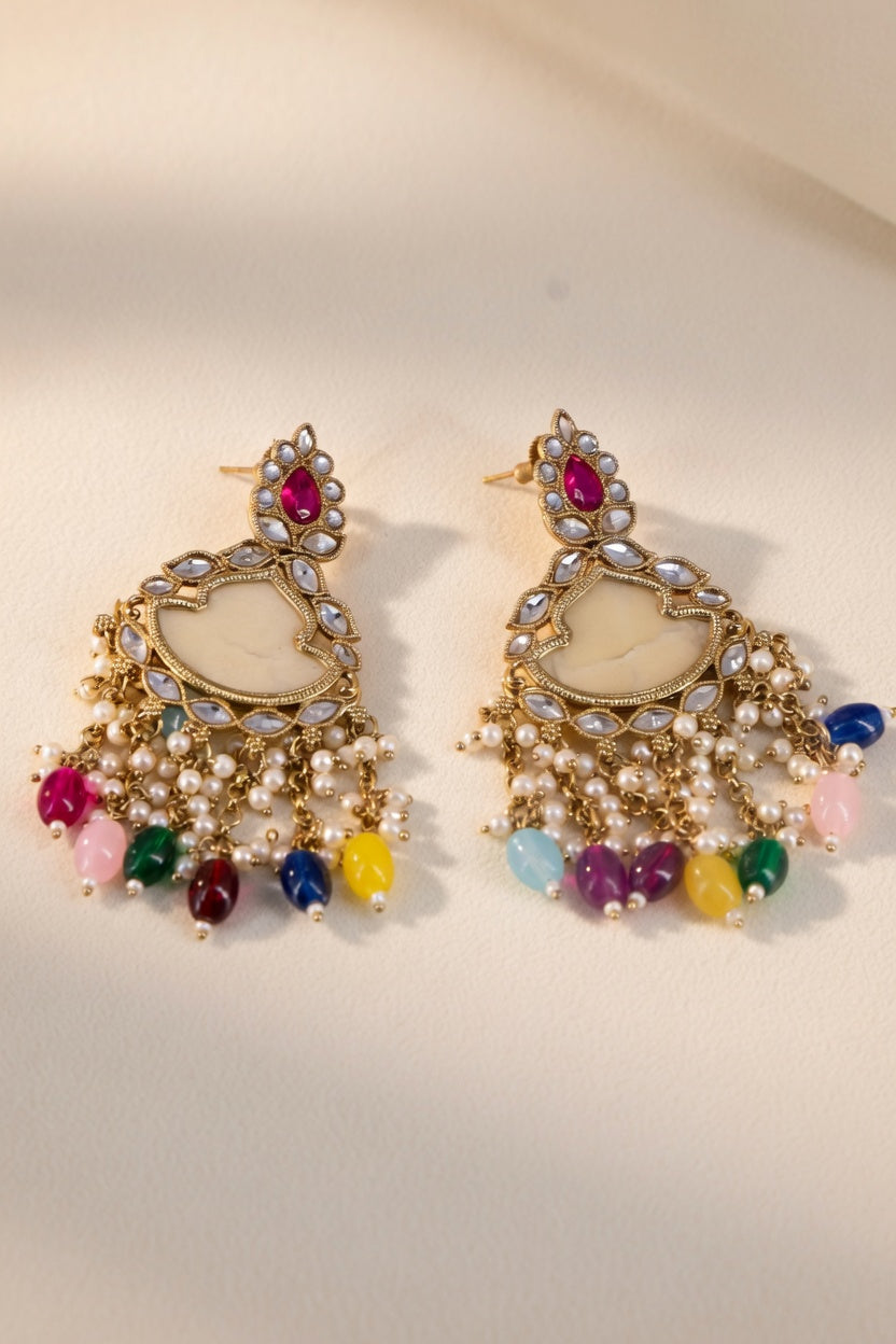 Multicolor Chandbali Earrings for Women