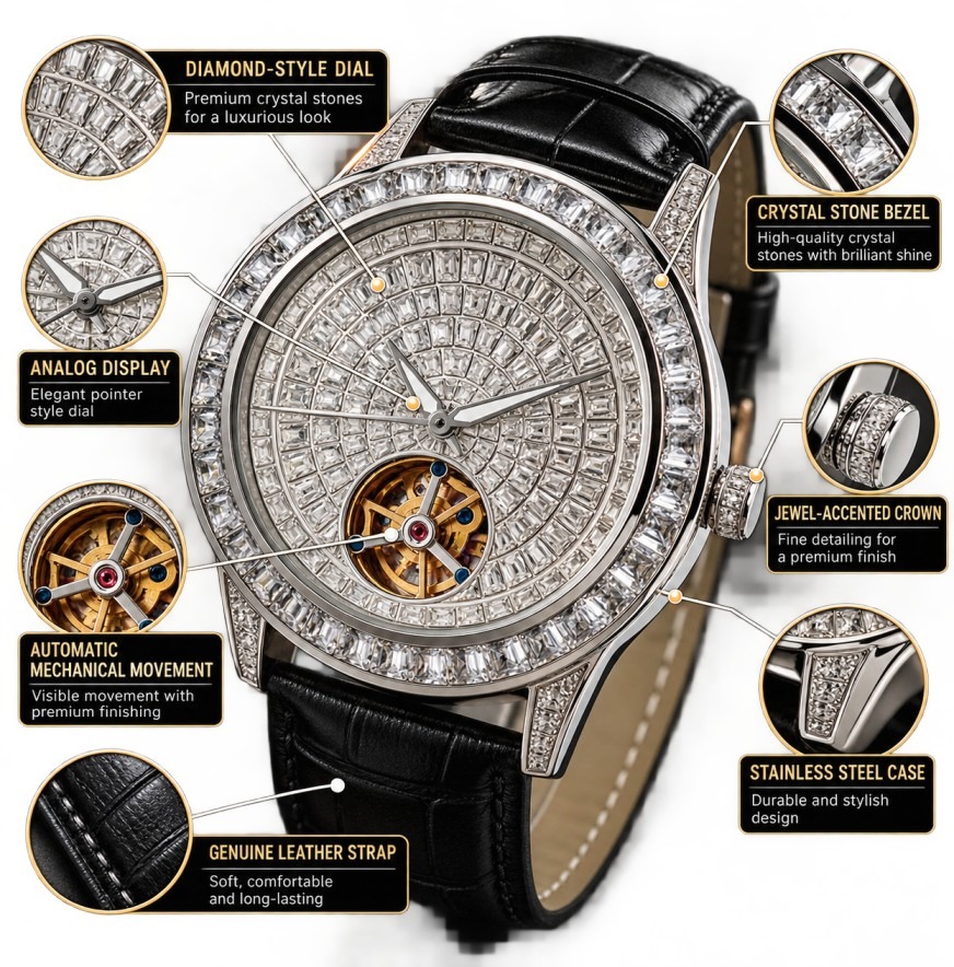 Diamond Elite - Men’s Luxury Mechanical Watch - Image 3